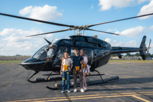 Familien-Boarding im HeliNY-Helikopter
